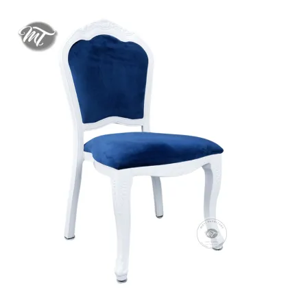 Elegant French Royal Gold Leather Wedding Banquet Chairs