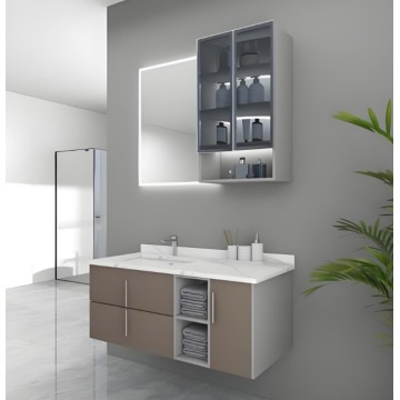 Vanidade do banheiro de estilo de hotel minimalista moderno