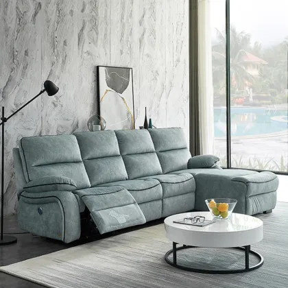 European Style Fabric Reclining Electric Sofa for Home Cinema