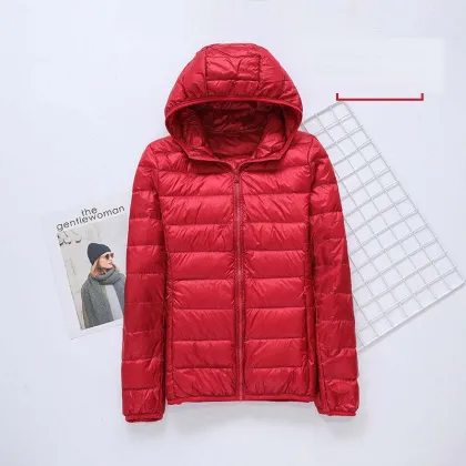 2025 Women's Lightweight Goose Down Jacket: Hooded Coat for Winter