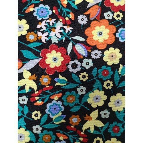 Liten Blomst Rayon Twill 3024S Tryckväv