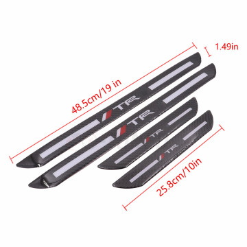 100% Carbon Fiber Car Door Scuff Sill Cover Panel Step Protector