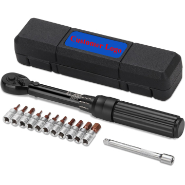 YUHANG 1/4 Inch Drive Click Torque Wrench Set, 90-tooth Bike Torque Wrench 2.26-22.6Nm/20-200In.lb