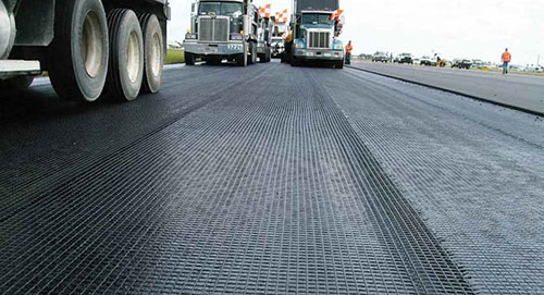 الهندسة المدنية الألياف الزجاجية الإسفلت تعزيز geoGrid