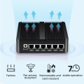 6 Gigabit Ethernet RJ45 J1900 جهاز توجيه جدار الحماية بدون مروحة