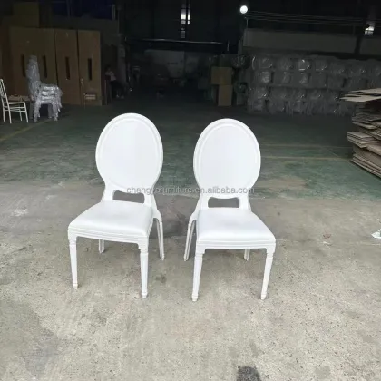 Wholesale French Style PP Resin Back King Louis Wedding Dining Chairs