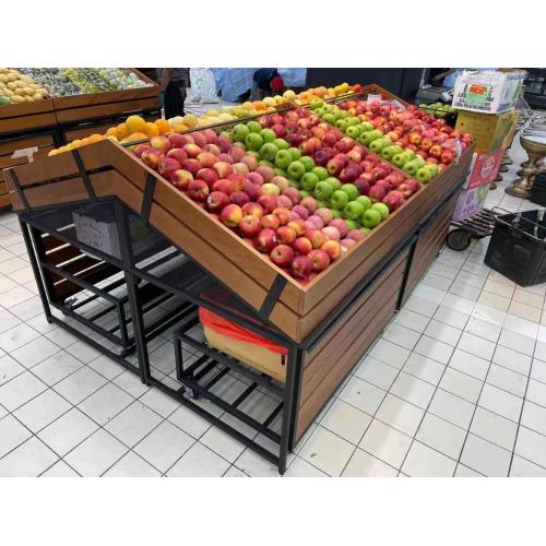 Présentoirs POP pour fruits et légumes à étagère en gondole