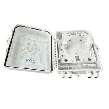 Low-Cost 16-Core Fiber Distribution Box with 16-Port FTTH Splitter: Steel and Optic Termination Box
