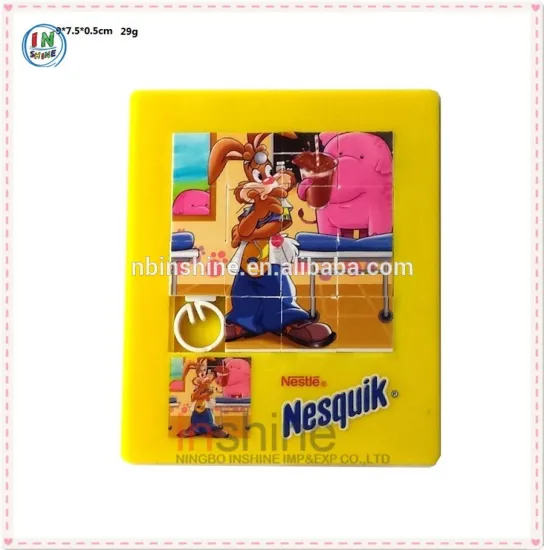 Custom plastic sliding puzzle game toy for kids , promotion toys
