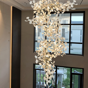 Nordic Style Ginkgo Branch Leaves Chandelier