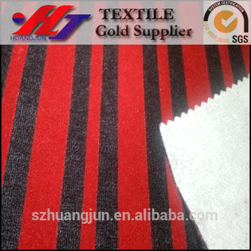 stripe flock velvet