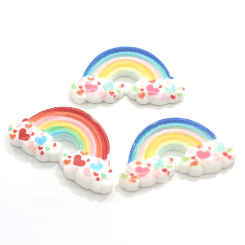 Kawaii Colorful Cloud Shaped Flat back Beads Handmade craft Decoration Spacer For Kids DIY Toy Ornaments