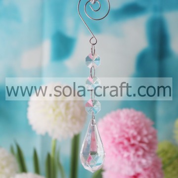 Show 16CM Clear Transparent Plastic Full Cut Teardrop Wedding Tree Beading Garland Prism