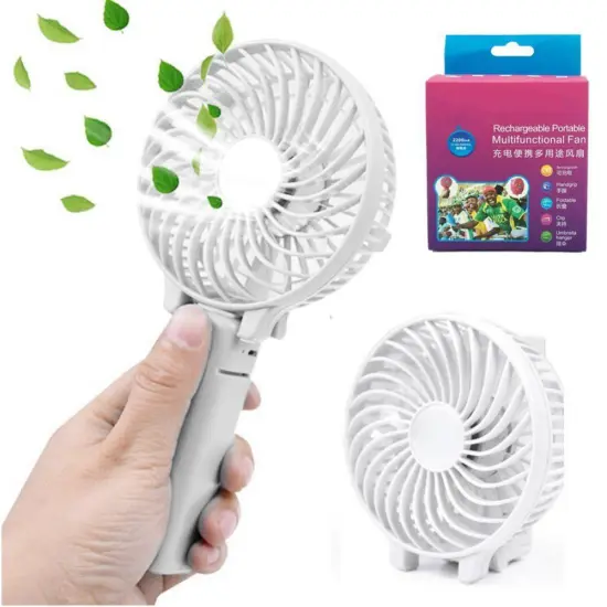 Cooling Foldable Electric Inflatable Fan USB Fan White