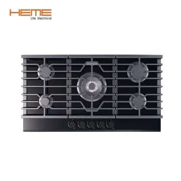 36 Inch 5 Burner Tempered Glass Gas Cooktop by SABAF