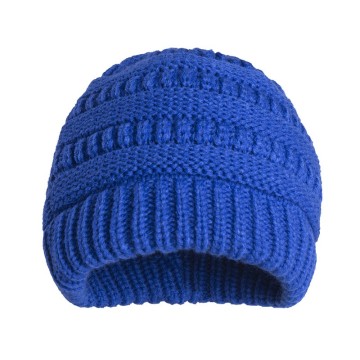 Children's autumn and winter pure color knitted hat
