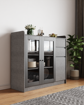 Modern Luxury Kitchen Cabinets with Wooden Storage and Drawers
