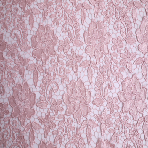 Shiny Polyester Yarn Chemical Lace Embroidery Fabric