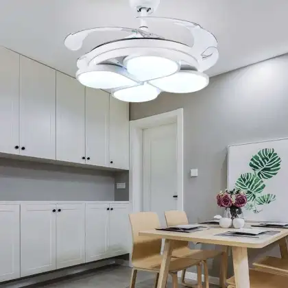 ABS blades modern warm light ceiling fan