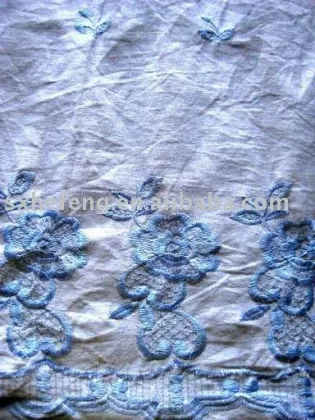 Linen rayon embroidery fabric embroidered rayon linen
