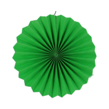 green paper fans for party decorations baby shower