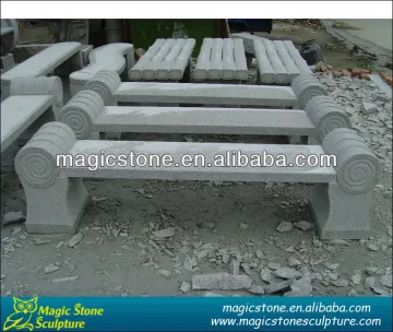 natural stone garden bench
