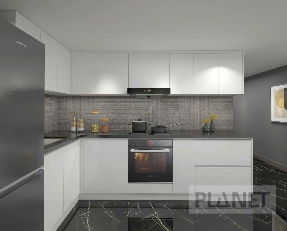 Modern Design L Shaped White Color Kitchen Cabinets China Manufacturers ...