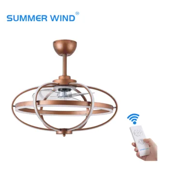 Brass color ball design ceiling fan light