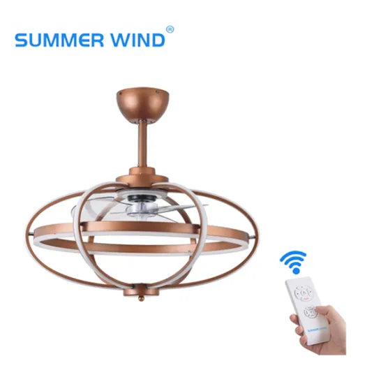 Brass color ball design ceiling fan light