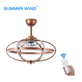 Brass color ball design ceiling fan light