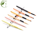 Metal Portable Retractable Angular Lip Liner Makeup Brush