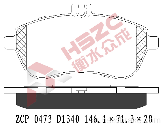 FMSI D1340 وسادة الفرامل السيراميك لسيارة مرسيدس بنز