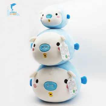 ICTI factory plush ball shape stuffed animal soft pig toy