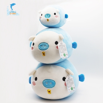 ICTI factory plush ball shape stuffed animal soft pig toy