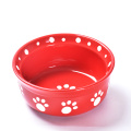 Ceramic Dog Feeder Stoneware Pet Feeding Bowl