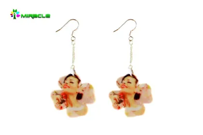 Very Light bunge bedstraw herb Earrings for sublimation