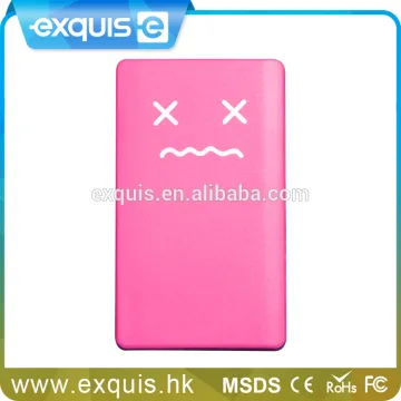 Fashion design power bank of 5000mah capacity slim&ultra thin mobile power bank