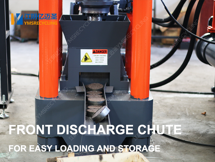 Metal Briquetting press-Front discharge chute