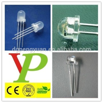 water clear diffus straw hat round 5mm rgb led common anod top quality