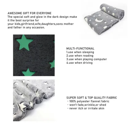 Glow in the Dark Custom Wholesale Luminous Blanket
