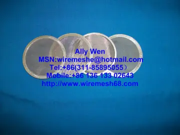 SUS316 316L Filter disc, Disc fIlter,Metal wire mesh