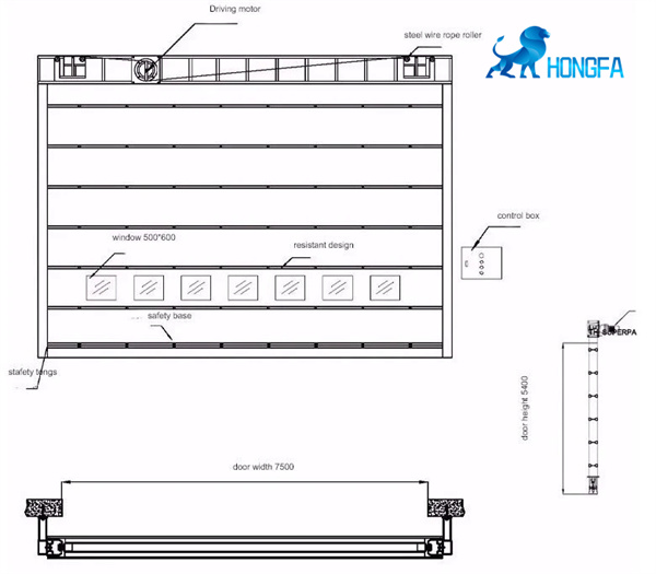 Exterior and Interior Flexible Fabric Hangar Gate