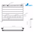 Porte de hangar en tissu flexible extérieur et intérieur