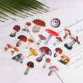 40Pcs/pack Mushroom Flowers Decorative Plant Paper Stickers DIY Handbook Diary Scrapbook Stickers School Stationery Supplies