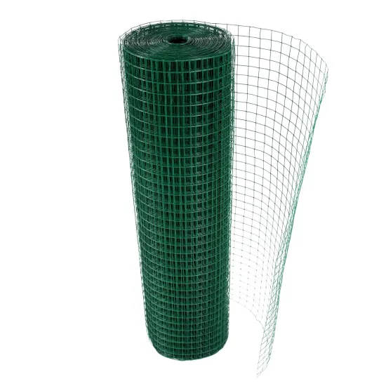 Green PVC Welded Wire Mesh Roll with 2 Inch Holes for Poultry Fence