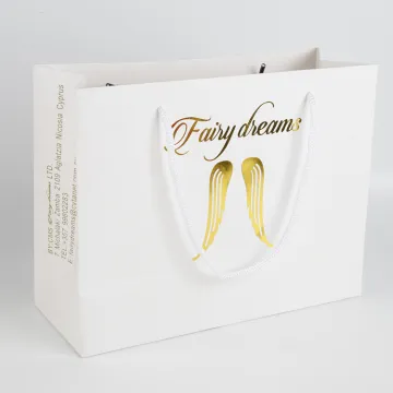 Printed Flat Recycled paper Gift bags Wholesale