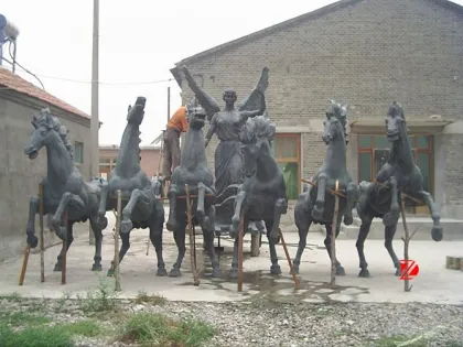bronze apollo horse sculptures