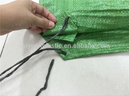Olive green color polypropylene sandbag with drawstring