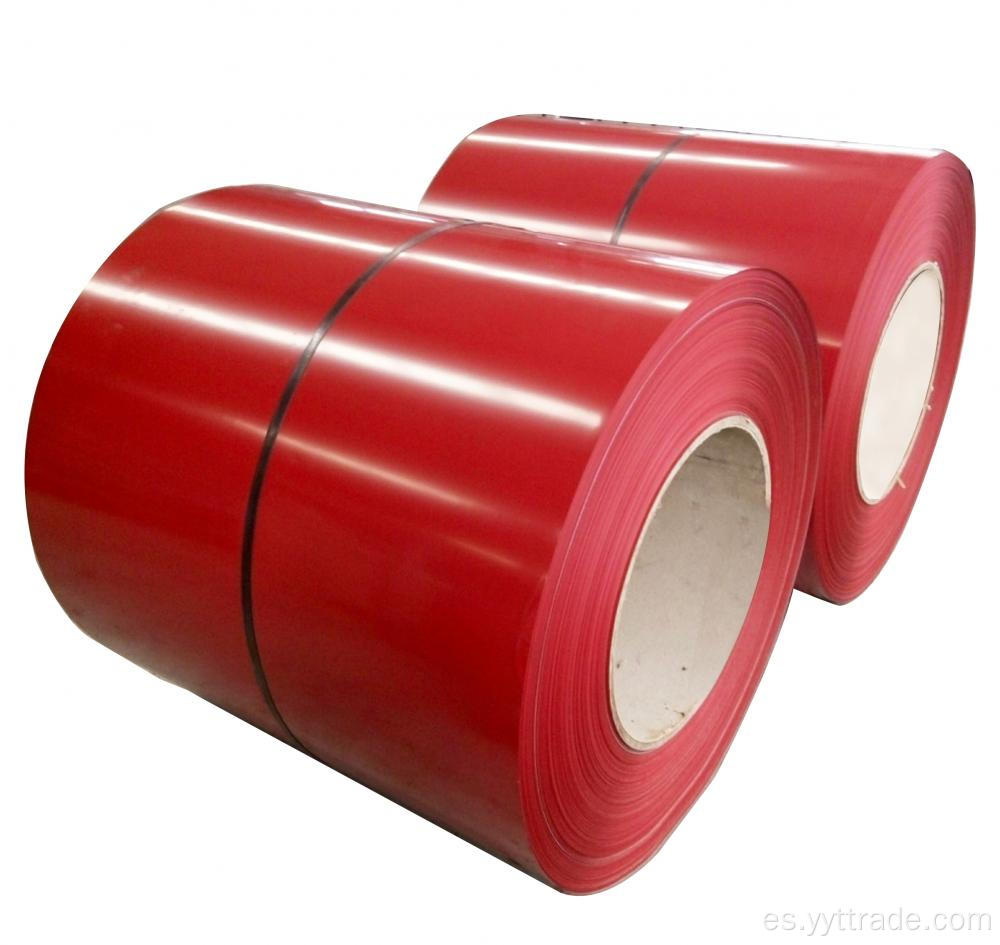 Rollo de bobina de acero galvanizado prepintado por color RAL3009