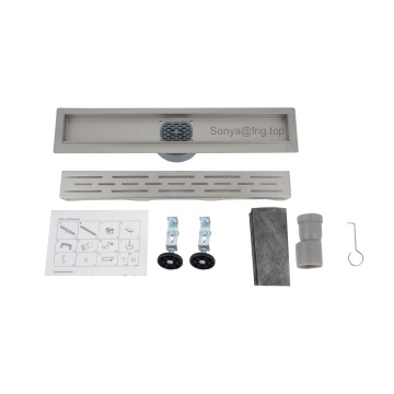 European Market Custom Bathroom Hotel Removable Durable Rectangle Stainless Steel Linear Floor Drain